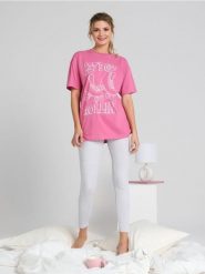 Piżama dwuczęściowa - różowy. Czerwone piżamy Sinsay, bez wzorów, z bawełny, bez ramiączek. Za 49.99 zł.