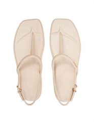 Crocs Sandały Miami Thong Sandal 209793 Beżowy. Brązowe sandały Crocs, bez wzorów, z tworzywa sztucznego, bez obcasa, na płaskiej podeszwie, bez zapięcia. Za 160.65 zł.