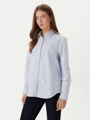 Tommy Hilfiger Koszula WW0WW49386 Błękitny Relaxed Fit. Niebieskie koszule TOMMY HILFIGER, bez wzorów, z bawełny, bez kołnierzyka, bez ramiączek. Za 529.99 zł.