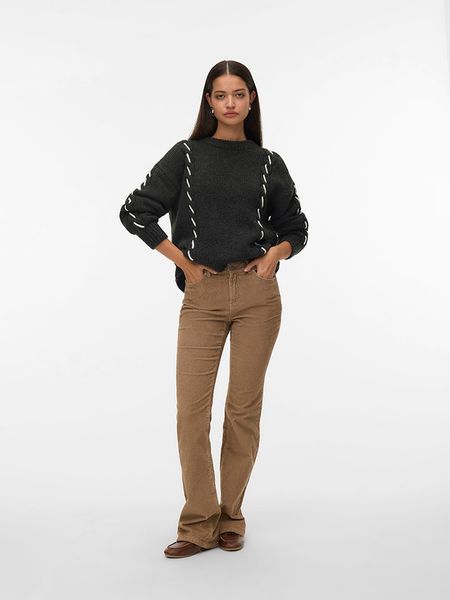 Vero Moda Sweter w kolorze khaki rozmiar: XL. Brązowe swetry Vero Moda, xl, z aplikacjami, z wełny, bez ramiączek. Za 152.98 zł.