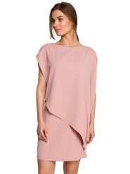 Stylove Sukienka w kolorze jasnoróżowym rozmiar: L. Różowe sukienki Stylove, na co dzień, l, bez wzorów, bez kołnierzyka, bez ramiączek, mini, proste. Za 214.70 zł.