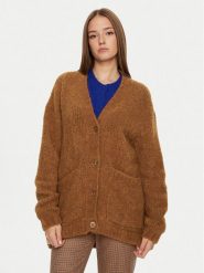 American Vintage Kardigan Zolly ZOL19CH24 Brązowy Loose Fit. Brązowe kardigany American Vintage, s, bez wzorów, z syntetyku. Za 439.99 zł.