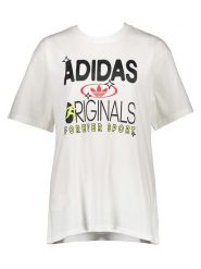 Adidas Koszulka "Forever" w kolorze białym rozmiar: S. Białe bluzki Adidas, s, bez wzorów, z bawełny, bez kołnierzyka, bez ramiączek. Za 88.43 zł.