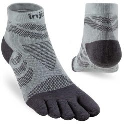 Skarpety do biegania damskie Injinji Ultra Run Mini-Crew. Szare skarpety Injinji, bez wzorów. Za 78.99 zł.