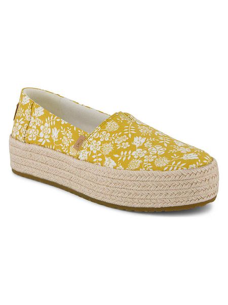 TOMS Espadryle w kolorze żółtym rozmiar: 39. Żółte espadryle Toms, bez wzorów, bez obcasa, bez zapięcia. Za 261.57 zł.