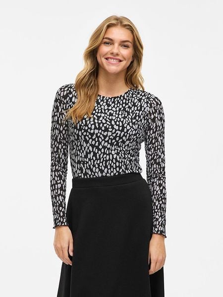 Vila Koszulka "Vilarine" w kolorze czarno-białym rozmiar: S. Czarne bluzki Vila, s, bez wzorów, bez kołnierzyka, bez ramiączek. Za 66.00 zł.