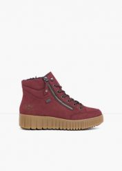 Wysokie sneakersy marki Rieker z membraną Tex. Czerwone obuwie sportowe bonprix, przed kolano, bez zapięcia. Za 349.99 zł.