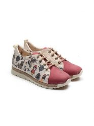 Goby Sneakersy w kolorze czerwono-kremowym rozmiar: 37. Brązowe trampki Goby, bez wzorów, bez zapięcia. Za 202.50 zł.
