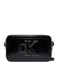 Calvin Klein Torebka Bold Ck Outline Camera Bag LV04F3685G Czarny. Czarne listonoszki Calvin Klein, bez wzorów, ze skóry, bez dodatków. Za 329.99 zł.