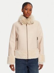 TWINSET Kurtka z imitacji skóry 252TP2410 Beżowy Regular Fit. Brązowe kurtki Twinset, bez wzorów, ze skóry, bez kaptura. Za 1,639.00 zł.