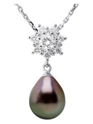 ATELIERS SAINT GERMAIN Srebrny naszyjnik z cyrkoniami i perłą Tahiti - dł. 42 cm rozmiar: onesize. Czarne naszyjniki ATELIERS SAINT GERMAIN, z cyrkonią, srebrne. Za 434.99 zł.