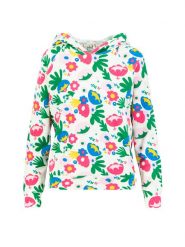 Blutsgeschwister Bluza "Miracle of Wimbledonhappy" w kolorze białym ze wzorem rozmiar: L. Białe bluzy Blutsgeschwister, l, bez wzorów, z bawełny, z kapturem. Za 149.31 zł.