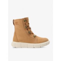 Buty zimowe damskie Sorel Explorer III Joan WP. Brązowe trekkingi Sorel, trekkingowe. Za 434.99 zł.