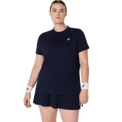 Damski jersey Asics Court. Niebieskie koszulki sportowe Asics, bez wzorów, z jersey, bez ramiączek, tenisowe. Za 197.50 zł.