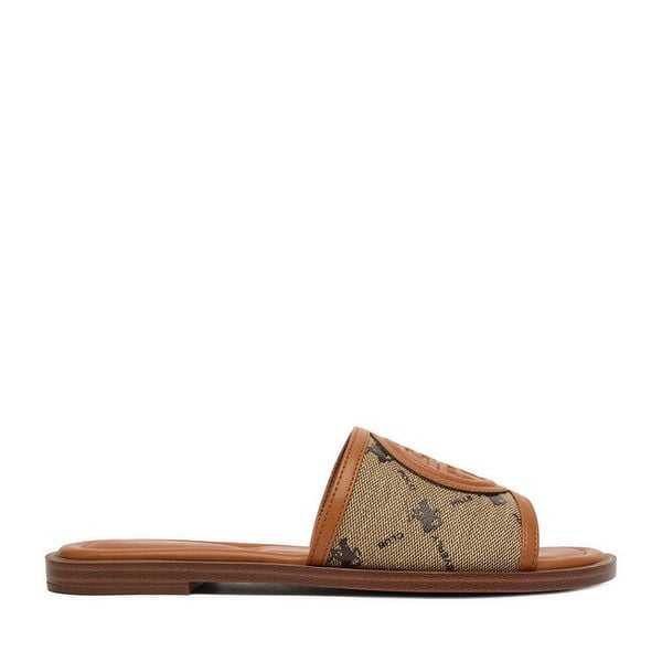 Klapki Beverly Hills Polo Club. Brązowe klapki Beverly Hills Polo Club, bez wzorów, bez obcasa. Za 153.99 zł.