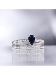 DIAMOND & CO Złoty pierścionek "Eugénie" z diamentami rozmiar: 56. Niebieskie pierścionki Diamond & Co, z diamentem, złote. Za 1,283.99 zł.