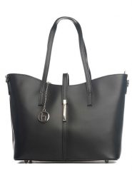 Lia Biassoni Skórzana torebka "Parma" w kolorze czarnym - 40 x 27 x 14 cm rozmiar: onesize. Czarne torby na ramię Lia Biassoni, bez wzorów, z materiału, na ramię, bez dodatków. Za 372.45 zł.