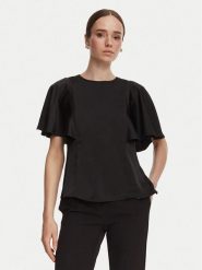MICHAEL Michael Kors Bluzka MT6411QAYJ Czarny Regular Fit. Czarne bluzki MICHAEL Michael Kors, bez wzorów, z syntetyku, bez kołnierzyka, bez ramiączek. Za 789.99 zł.