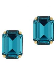 Otazu Pozłacane kolczyki-wkrętki z kryształami Swarovski rozmiar: onesize. Niebieskie kolczyki Otazu, z kryształem, pozłacane. Za 165.99 zł.