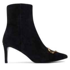 Botki Coccinelle. Czarne botki Coccinelle, bez wzorów, bez obcasa, na szpilce, bez zapięcia. Za 1,249.00 zł.
