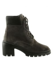 Högl Skórzane botki "Gia" w kolorze szarym rozmiar: 38,5. Czarne botki Högl, bez wzorów, bez obcasa, bez zapięcia. Za 590.20 zł.