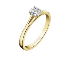 Pierścionek z żółtego i białego złota z brylantem - 0,14 ct - próba 585. Białe pierścionki Apart, z brylantem, złote. Za 3,790.00 zł.