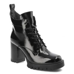 Czarne Botki S.Barski Eleganckie Obuwie Damskie Na Obcasie. Czarne botki S.BARSKI, bez wzorów, z materiału, bez obcasa, na obcasie, bez zapięcia. Za 239.00 zł.