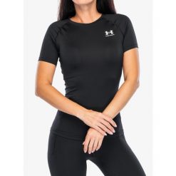 Koszulka treningowa damska Under Armour HeatGear Authentics Compression. Czarne koszulki sportowe Under Armour, bez wzorów, bez ramiączek. Za 130.99 zł.