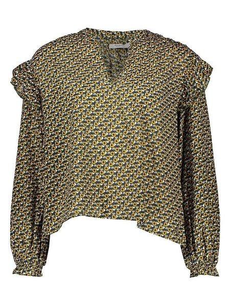 Pepe Jeans Bluzka w kolorze granatowo-żółtym rozmiar: S. Niebieskie bluzki Pepe Jeans, s, bez wzorów, z bawełny, bez kołnierzyka, bez ramiączek. Za 91.99 zł.