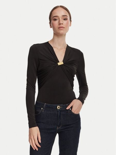 Marciano Guess Bluzka G6YP05 K5118 Czarny Regular Fit. Czarne bluzki Marciano Guess, l, z aplikacjami, z syntetyku, bez kołnierzyka, bez ramiączek. Za 519.99 zł.