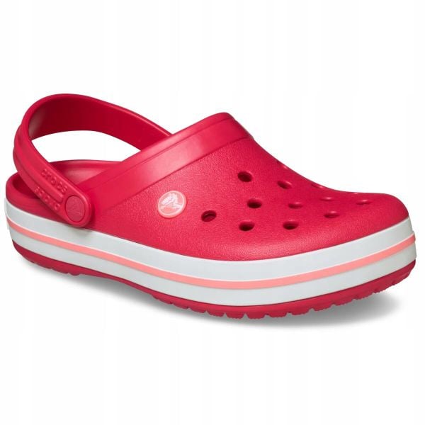 Crocs Damskie Buty Chodaki Klapki Crocband 11016 Clog. Białe klapki Crocs, bez wzorów, z materiału, bez obcasa. Za 229.99 zł.
