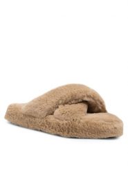 DeeZee Kapcie DE-16 Brązowy. Brązowe obuwie domowe DeeZee, bez wzorów, z materiału, bez zapięcia. Za 79.99 zł.