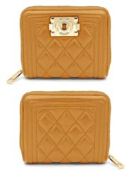 ATELIERS SAINT GERMAIN Skórzany portfel w kolorze karmelowym - 14 x 11 x 3 cm rozmiar: onesize. Brązowe portfele ATELIERS SAINT GERMAIN, bez wzorów, z materiału. Za 260.99 zł.