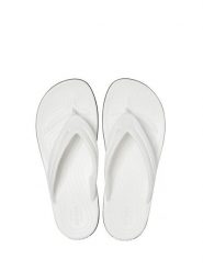 Crocs Japonki w kolorze białym rozmiar: 36/37. Białe klapki Crocs, bez wzorów, z otwartym noskiem, bez obcasa. Za 101.45 zł.