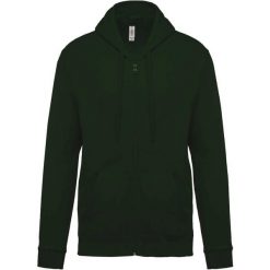 Bluza z kapturem na zamek Kariban Molleton. Zielone bluzy KARIBAN, xl, bez wzorów, z bawełny, z kapturem. Za 158.50 zł.