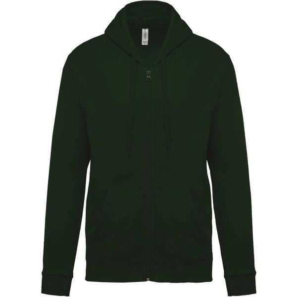 Bluza z kapturem na zamek Kariban Molleton. Zielone bluzy KARIBAN, xl, bez wzorów, z bawełny, z kapturem. Za 151.50 zł.