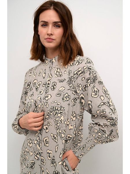 Kaffe Sukienka w kolorze jasnoszaro-kremowym rozmiar: 38. Brązowe sukienki Kaffe, bez wzorów, z bawełny, bez kołnierzyka, bez ramiączek, midi. Za 101.23 zł.