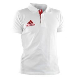 Polo adidas Pique. Białe koszulki polo Adidas, bez wzorów, bez kołnierzyka, bez ramiączek. Za 207.50 zł.