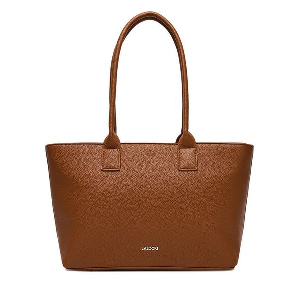 Torebka Lasocki. Brązowe shopper Lasocki, bez wzorów, bez dodatków. Za 189.99 zł.