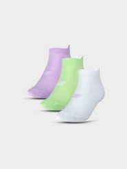 4F Skarpetki treningowe przed kostkę (3-pack) damskie - multikolor 39-42. Skarpety 4f, bez wzorów, z elastanu. Za 44.99 zł.