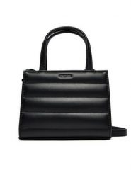 Calvin Klein Torebka Line Quilt Mini Tote K60K612116 Czarny. Czarne torebki klasyczne Calvin Klein, bez wzorów, ze skóry, bez dodatków. Za 379.99 zł.