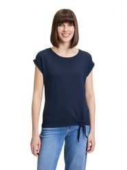 BETTY & CO Koszulka w kolorze granatowym rozmiar: M. Niebieskie bluzki Betty & Co, m, bez wzorów, bez kołnierzyka, bez ramiączek. Za 56.95 zł.