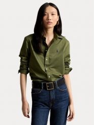 Polo Ralph Lauren Koszula 211A92177015 Zielony Regular Fit. Zielone koszule Polo Ralph Lauren, l, bez wzorów, z bawełny, bez kołnierzyka, bez ramiączek. Za 729.99 zł.