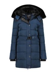 Canadian Peak Płaszcz zimowy "Bettineak" w kolorze granatowym rozmiar: S. Niebieskie płaszcze Canadian Peak, na zimę, s, bez wzorów, z puchu, bez kaptura. Za 260.99 zł.