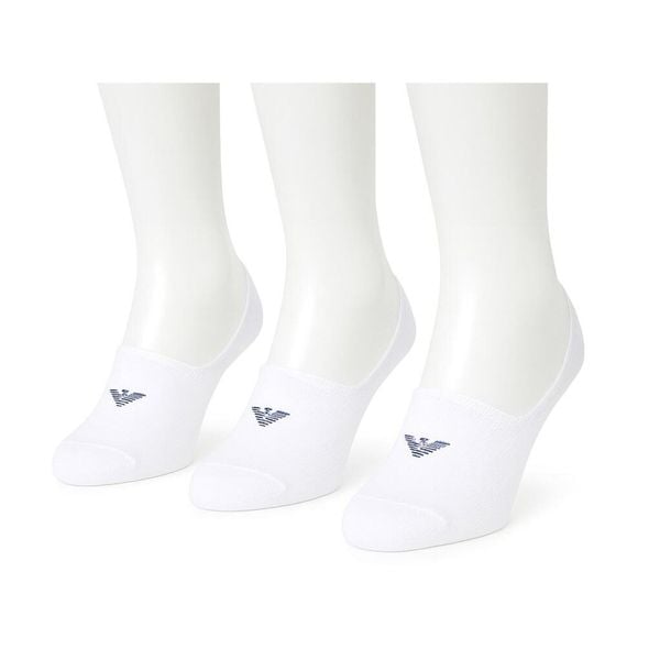 Skarpety mikrostopki Emporio Armani Calza 3-Pack. Białe skarpety Emporio Armani Connected, bez wzorów. Za 79.00 zł.