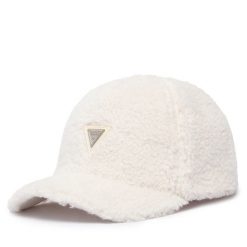 Czapka z daszkiem Guess. Białe czapki Guess, z aplikacjami. Za 134.99 zł.