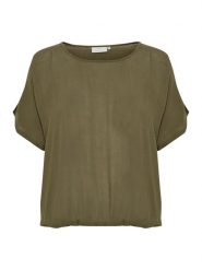 Kaffe Koszulka "Amber" w kolorze khaki rozmiar: 36. Zielone bluzki Kaffe, bez wzorów, bez kołnierzyka, bez ramiączek. Za 65.85 zł.