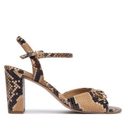 Sandały HÖGL. Brązowe sandały Högl, bez wzorów, bez obcasa, na słupku, bez zapięcia. Za 849.99 zł.