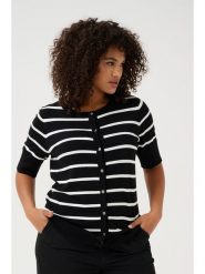 KAFFE curve Kardigan w kolorze czarno-białym rozmiar: S. Czarne kardigany KAFFE curve, s, bez wzorów. Za 165.99 zł.