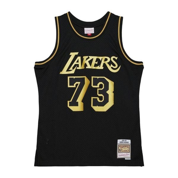 Koszulka NBA Los Angeles Lakers Dennis Rodman 1998/99. Czarne bluzki Mitchell & Ness, bez wzorów, sportowe, bez kołnierzyka, bez ramiączek. Za 593.00 zł.